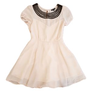 TOPSHOP dusty pink viscose button up back dress